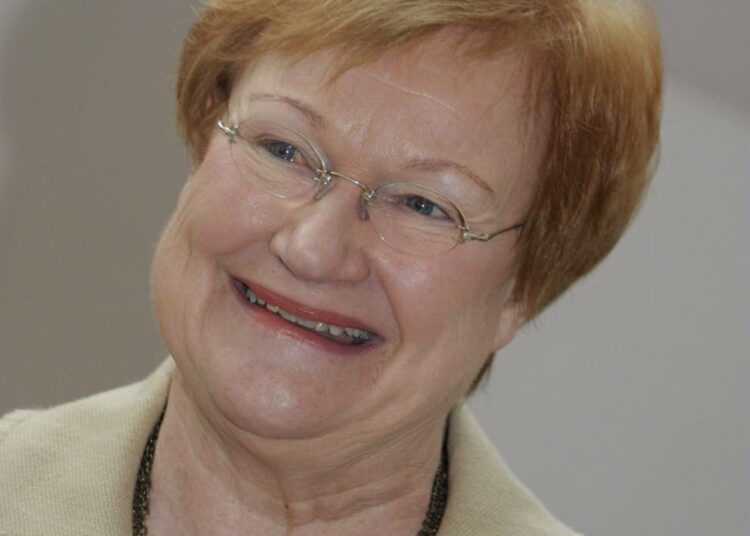 Presidentti Tarja Halonen.