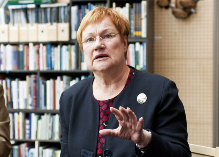Presidentti Tarja Halonen.
