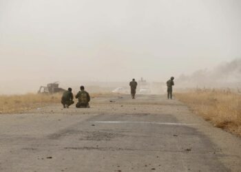 Irakin kurdien peshmerga-joukkoja Kirkukin laitamilla syyskuun lopussa.