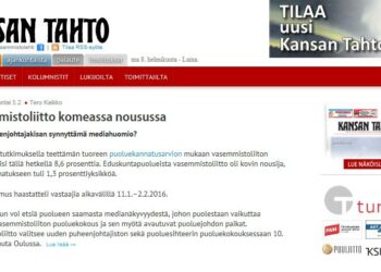 Uutisia tehdään jatkossa Kansan Tahdon verkkosivuille.