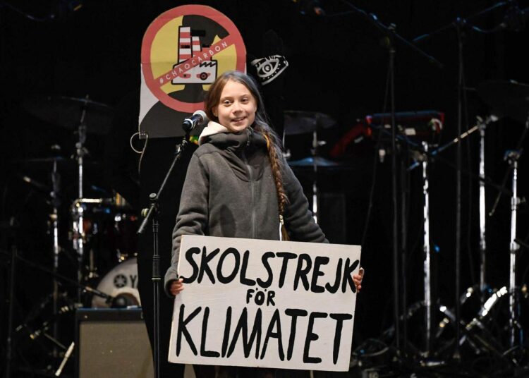 Greta Thunberg joulukuun alkupuolella Madridissa, missä järjestettiin YK:n ilmastokokous.
