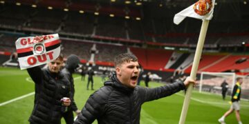 Manchester Unitedin kannattajat protestoivat seuran kotistadionilla old Traffordilla viime viikon sunnuntaina.