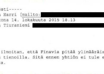 STT julkaisi lauantaina sähköpostiviestin ministeriöltä Finavian hallituksen puheenjohtajalle.