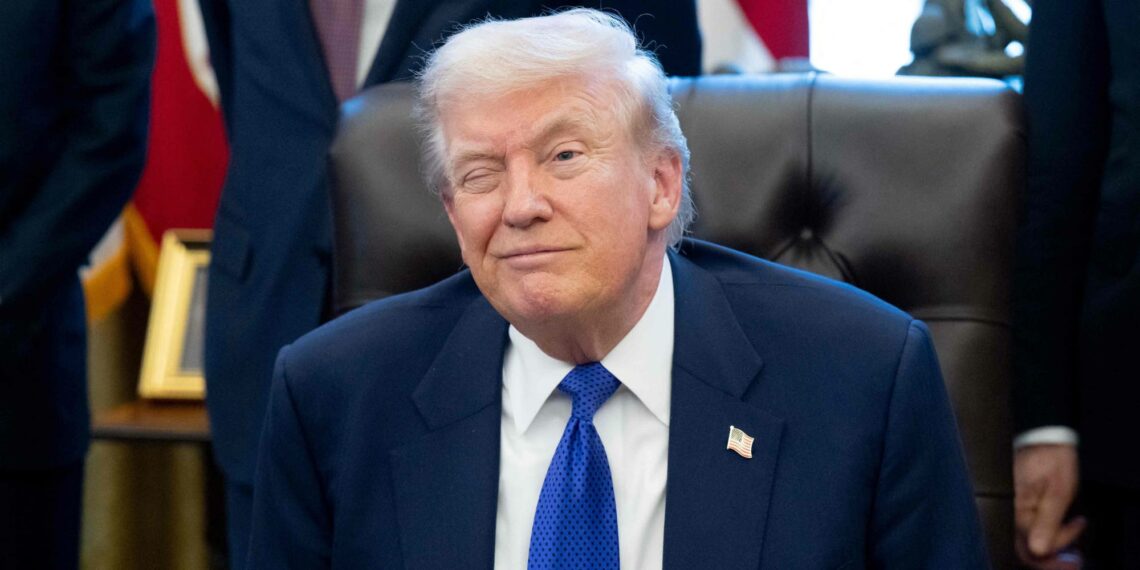 Yhdysvaltojen presidentti Donald Trump tiedotustilaisuudessa Valkoisessa talossa helmikuun alussa.