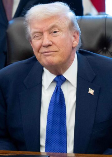 Yhdysvaltojen presidentti Donald Trump tiedotustilaisuudessa Valkoisessa talossa helmikuun alussa.