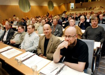 Uutispäivä Demarissa hyökättiin sekä Rakennusliiton vassareita että demareita vastaan. Kuva Rakennusliiton liittokokouksesta vuodelta 2007.