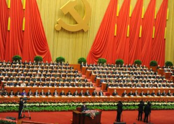 Kiinan kommunistisen puolueen 18. edustajakokous pidettiin perinteiseen tapaan Pekingin Suuressa kansanhallissa.