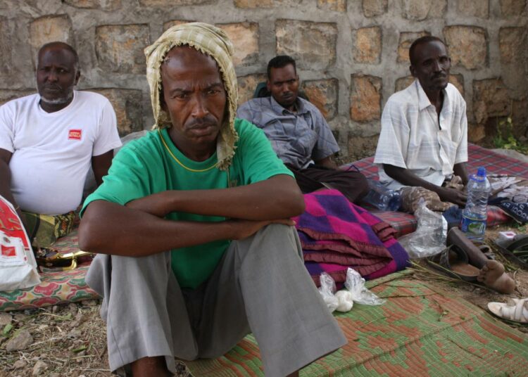 Etiopian Oromian osavaltiosta häädetyt somalit majailevat leirissä Dire Dawan kaupungin ulkopuolella.