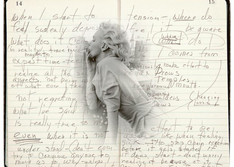 Autenttisissa muistikirjoissa ja -papereissa näkyy Marilynin käsiala, hänen korjauksensa ja alleviivauksensa.