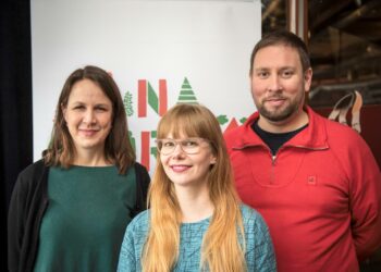 Veronika Honkasalo, Petra Malin ja Paavo Arhinmäki kertoivat Helsingin Vasemmiston kuntavaalitavoitteista tammikuussa.