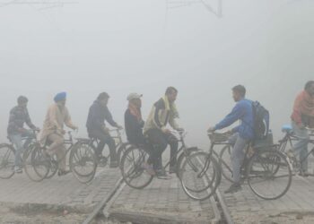 Ilma on sakeaa Intian Amritsanissa.