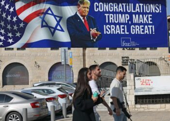 Israelissa onniteltiin näyttävästi Yhdysvaltain tuoretta presidenttiä Donald Trumpia tammikuussa.