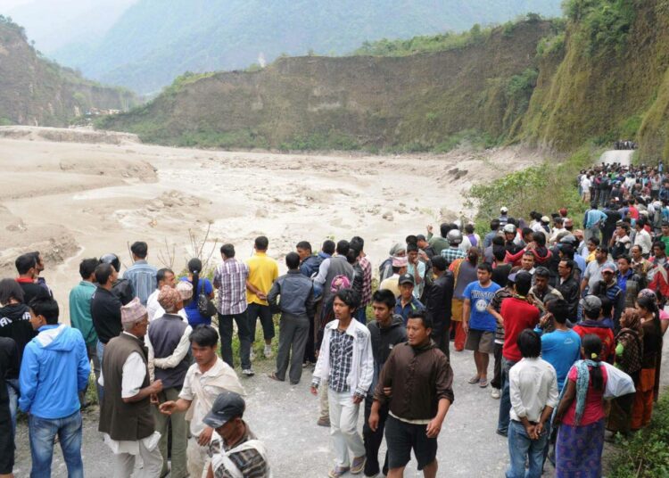 Seti-joki tulvi Nepalissa toissa viikolla.