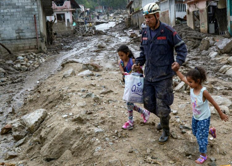 Rankkasateen aiheuttamat mutavyöryt tuhosivat koteja Venezuelassa viime viikolla.
