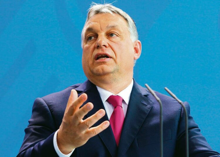 Unkarin pääministeri Viktor Orbán Berliinissä kaksi viikkoa sitten.