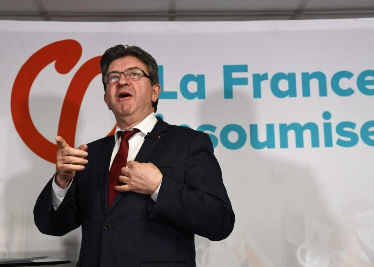 Jean-Luc Mélenchon viime tammikuussa otetussa kuvassa.