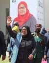Tansanian presidentti Samia Suluhu osallistui paikallisen naistenjärjestön uusien toimitilojen avajaisiin Sansibarissa.