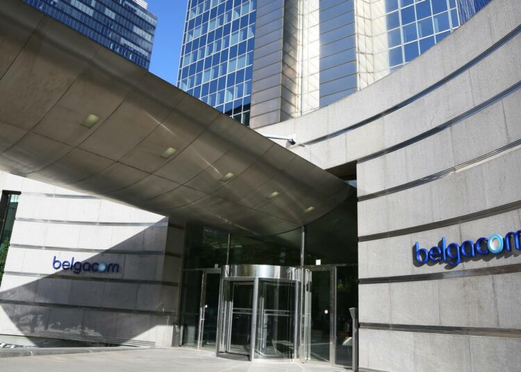 Teleyhtiö Belgacomin päämaja Brysselissä.