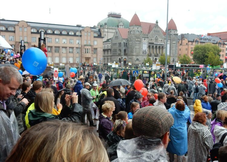 STOP -Palkansaajien mielenilmaus Helsingissä viime syyskuussa aiheutti EK:n mukaan yrityksille 80 miljoonan euron vahingot.