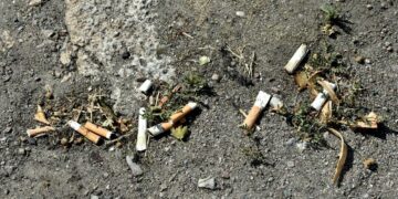 Yleinen vahingollinen muoviroskatyyppi on tupakantumppi.