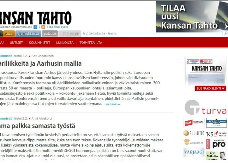 Kansan Tahto ilmestyy aikakauslehtenä kahdeksan kertaa vuodessa ja myös verkkolehtenä.