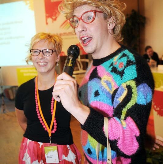 Marja Tyrni, yllätysvieras Turun Pallivahasta.