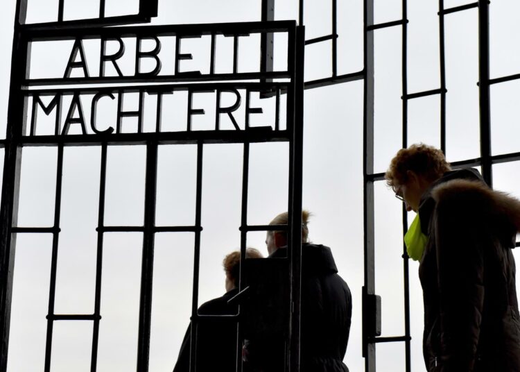 Huhtikuussa on vietetty natsien keskitysleirien vapauttamisen 74-vuotisjuhlia. Kuva Sachsenhausenista.