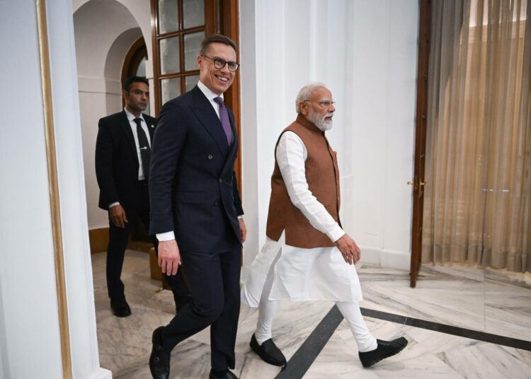 – Suomi ja Intia, yhdessä me edustamme noin viidesosaa maapallon asukkaista, tasavallan presidentti Alexander Stubb sanaili Intiassa maaliskuun alussa tavattuaan aiemmin Intian pääministeri Narendra Modin (oik.).