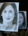 Pääministerin eroamista vaativat mielenosoittajat kantoivat Daphne Caruana Galizian kuvia Vallettassa vuonna 2019.