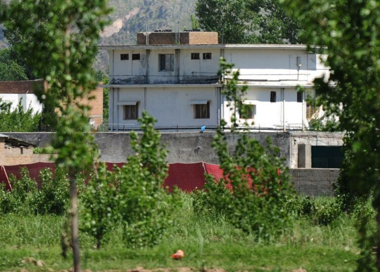 Osama bin Ladenin lymypaikkana toiminut rakennus Abbotabadissa Pakistanissa.