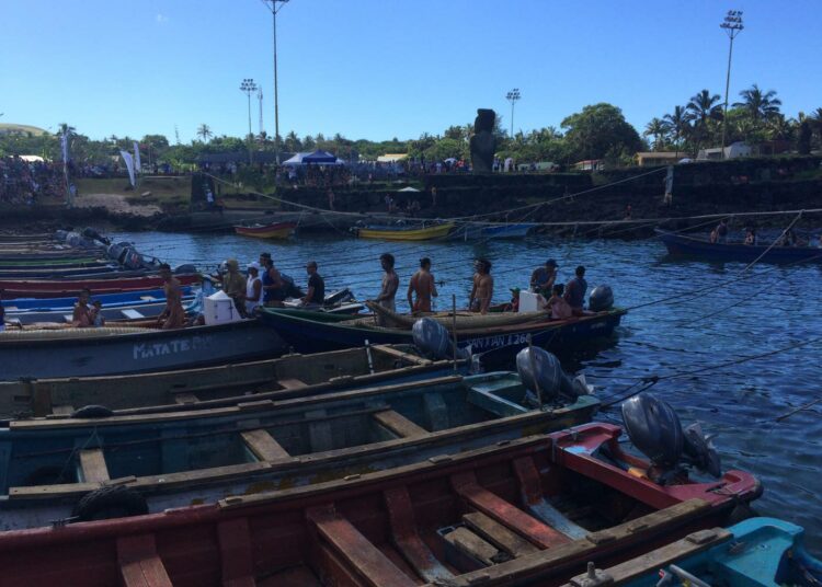 Pääsiäissaaren pääkaupungin Hanga Roan rannalla vietettiin helmikuussa perinteistä Tapati-festivaalia.