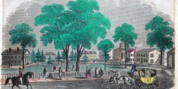 Orjia ei näy tässä vuodelta 1851 olevassa Georgian yliopiston kampusta esittävässä piirroskuvassa.