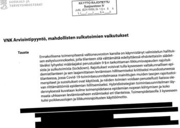 Valtioneuvoston kanslia sekä työ- ja elinkeinoministeriö salasivat hallituksen suunnittelemiin liikkumisrajoituksiin liittyvät asiakirjat. Sosiaali- ja terveysministeriö antoi STT:lle omat arvionsa rajoitusten vaikutuksista.