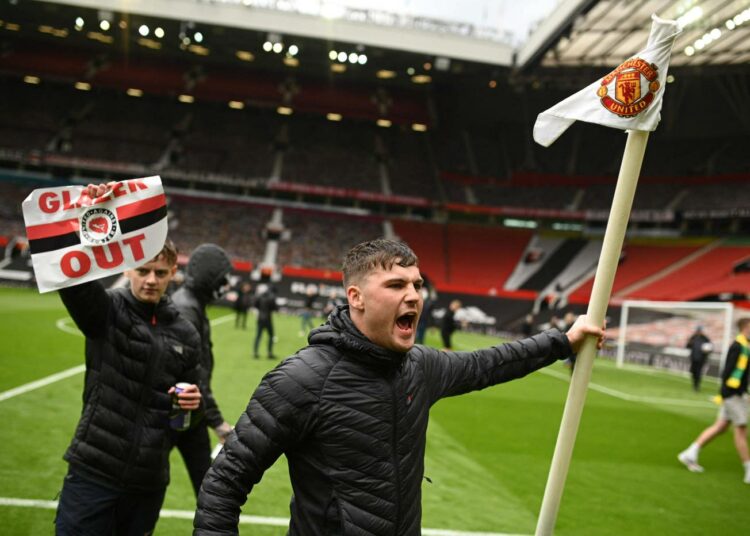 Manchester Unitedin kannattajat protestoivat seuran kotistadionilla old Traffordilla viime viikon sunnuntaina.