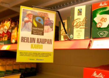 Eniten ostettuja Reilun kaupan tuotteita Suomessa ovat kahvia, banaaneita, kukat, viinit ja puuvillatekstiilit.