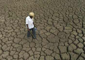 Kuivuus on yksi ilmastokriisin seurauksista. Kuva Intiasta.