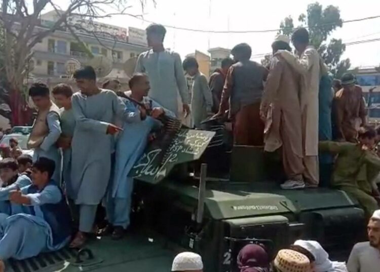 Talebanin haltuun on päätynyt suuri määrä yhdysvaltalaista aseistusta, kuten kuvassa näkyvä panssaroitu ajoneuvo.