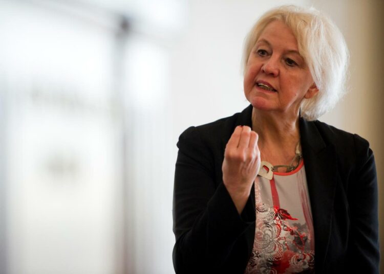 Itävaltalainen professori Brigitte Young antoi Viikkolehdelle haastattelun Alter EU -tapahtumassa maaliskuussa.