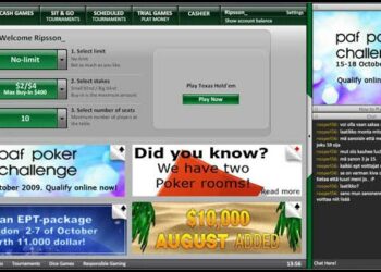 Ahvenanmaan raha-automaattiyhdistyksen pokerihuone verkossa vuonna 2009.