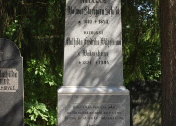 Wolmar Schildtin hauta Jyväskylän vanhalla hautausmaalla.