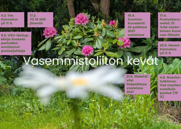 Hyvät uutiset ovat viitoittaneet vasemmistoliiton kevättä. Tämä artikkeli selvittää, miten voidaan arvioida seuraavien eduskuntavaalien asetelmia vaalipiireittäin. Yksittäisessä vaalipiirissä vaalitulos voi olla huono valtakunnallisesta vaalivoitosta huolimatta.