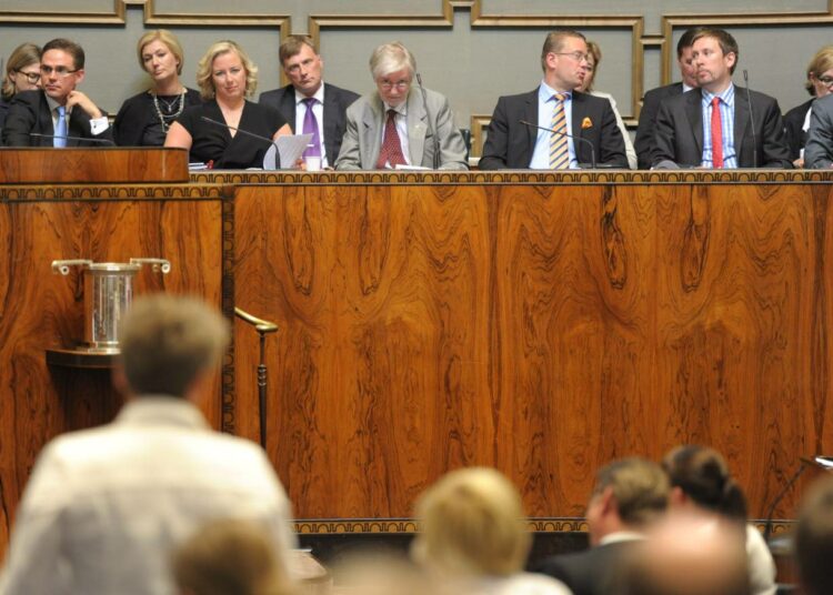 Hallitusohjelmakeskustelua käytiin eduskunnassa tiistaina.