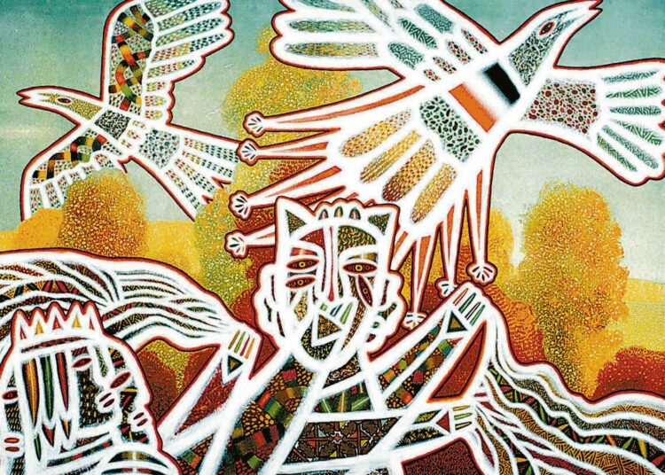 Udmurtilaisen Sergei Orlovin teoksesta Linnunpyydystäjät  löytyy poliittista sanomaa. Lintu kuvaa udmurtilaista sielua, jonka pyydystäjät ovat kesyttäneet. Teos oli esillä vuonna 2000 Gallen-Kallelan museon Ugriculture -näyttelyssä Helsingissä.