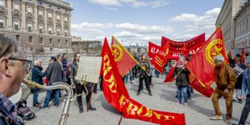 Röd Front-Förbundetin kokoontuminen Tukholmassa.