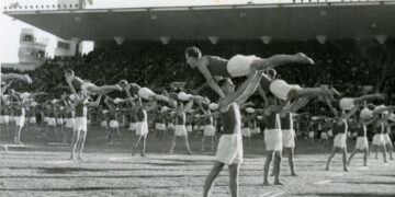 TUL:n kolmannet liittojuhlat heti sodan jälkeen vuonna 1946 olivat tärkeä osoitus työläisurheilun joukkovoimasta.