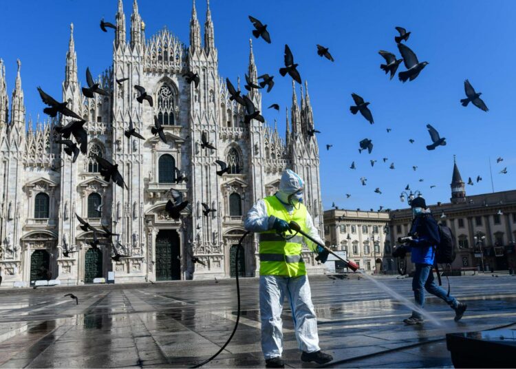 Koronaepidemia iski rankasti Milanoon.