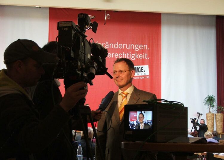 Linke-puolueen Bodo Ramelow kuvattuna vuoden 2009 vaalien aikaan.