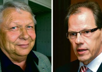 Sauli Saarinen (vas.) arvostelee, miksi kaupunginjohtaja Mikko Pukkinen (oik.) ei aiemmin ole puutunut apulaiskaupunginjohtajan ilmeisen holtittomaan toimintaan.