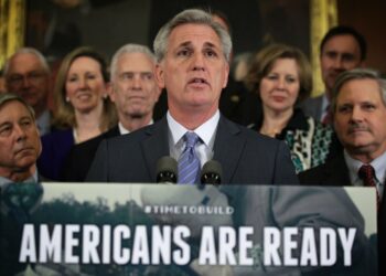 Yhdysvaltain edustajainhuoneen republikaaniryhmän johtaja Kevin McCarthy puhui Keystone XL -putkihankkeen kannattajien kokoontumisessa viime viikolla Washingtonissa.