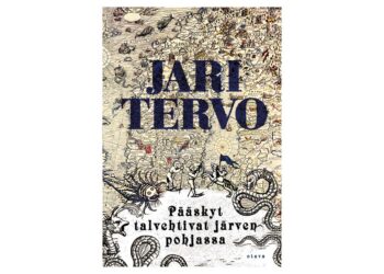 Jari Tervon upean romaanin hienosta kannesta vastaa Tuuli Juusela. Pohjakartta on Olaus Magnuksen vuonna 1539 valmistunut pohjoismaita kuvaava Carta marina.